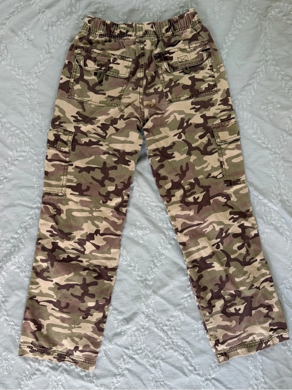 L.L.Bean | Boys Camo Cargo Pants | Size 10 | Drawstring Pull-On Utility Cotton
